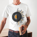 Camiseta Masculina GuGi Disco de Vinil Alto-falantes Música Retro Rock Anos 70 CM01