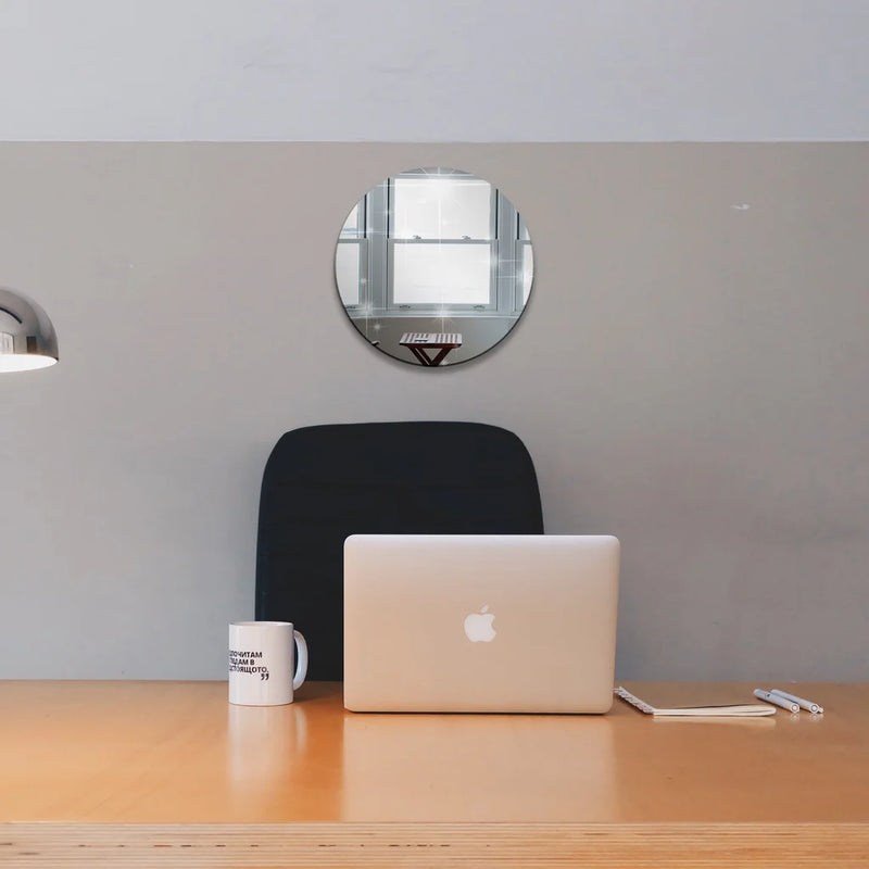 Espelho decorativo redondo de acrílico, ideal para sala de estar, quarto, cozinha, banheiro, hall, escritório, design moderno