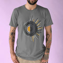 Camiseta Masculina GuGi Disco de Vinil Alto-falantes Música Retro Rock Anos 70 CM01