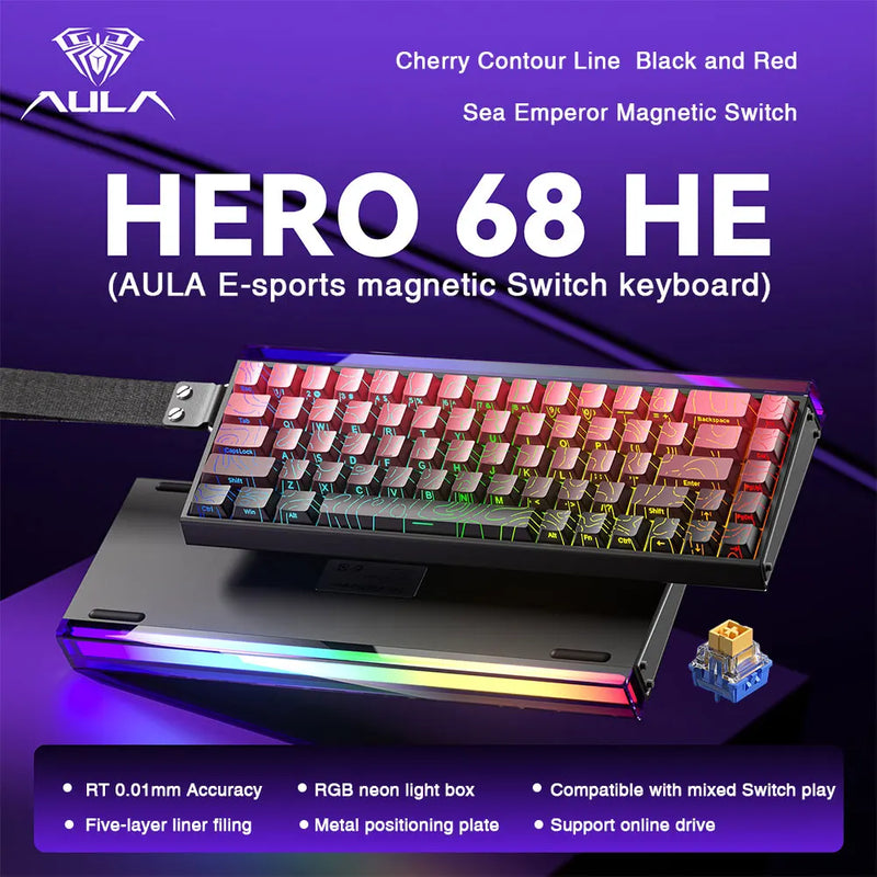 Teclado Gamer, AULA HERO - 68HE