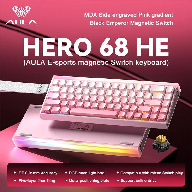 Teclado Gamer, AULA HERO - 68HE