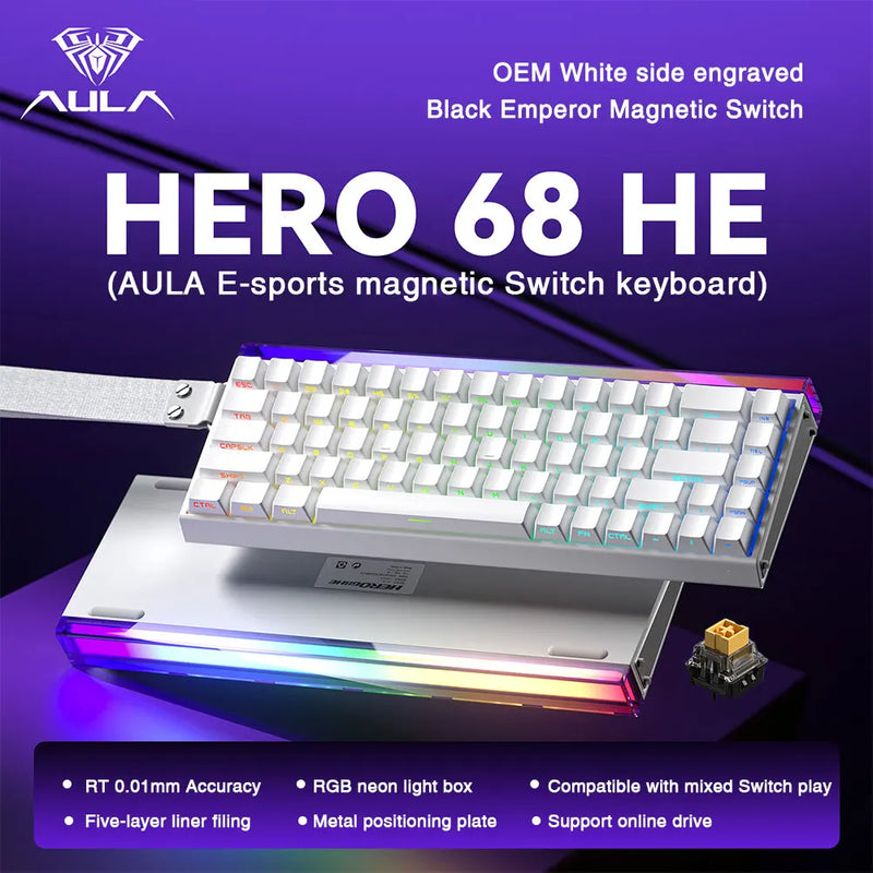 Teclado Gamer, AULA HERO - 68HE